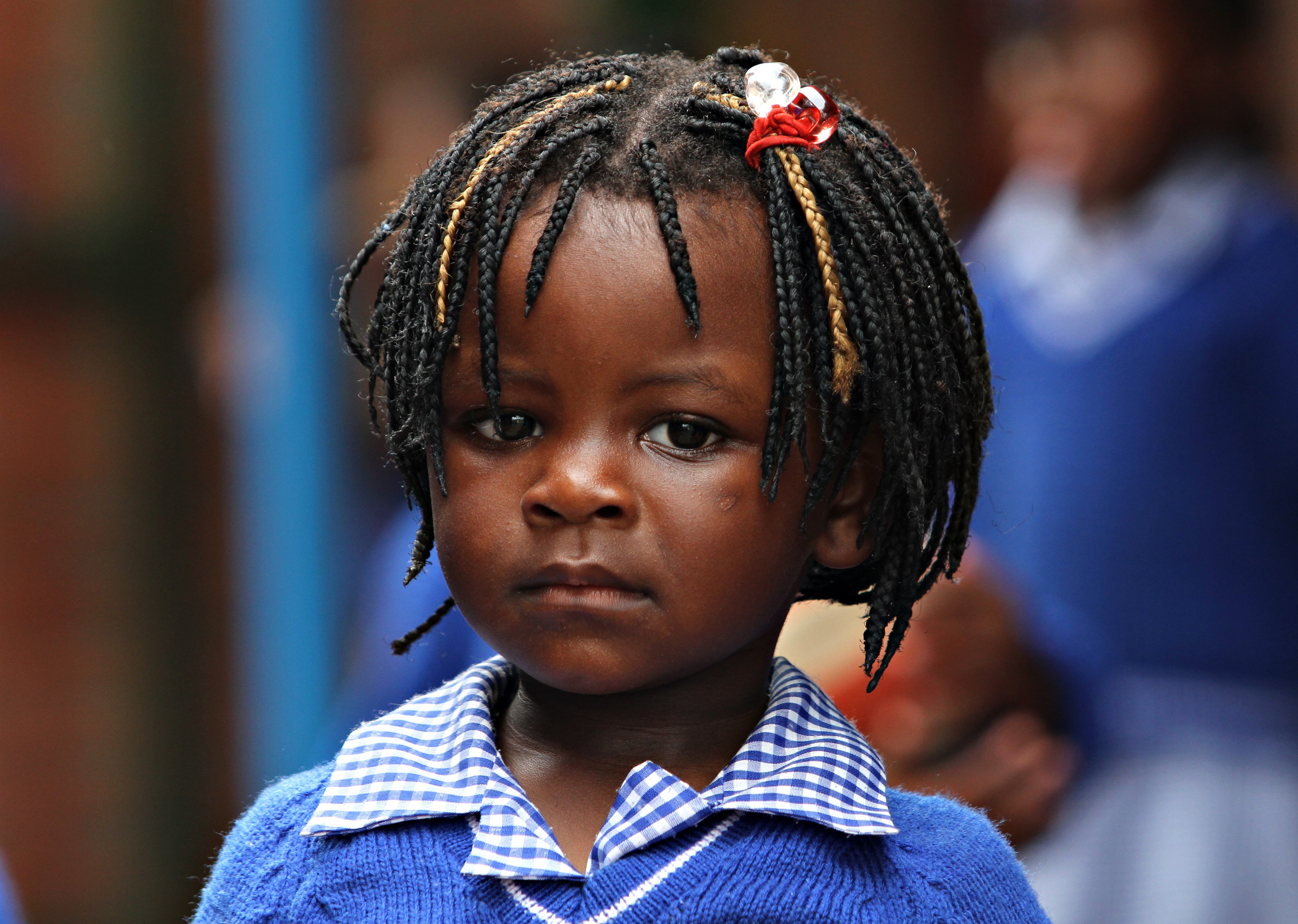 Jente i barnebyen i Ngabu, Malawi. Foto: Bjørn-Owe Holmberg