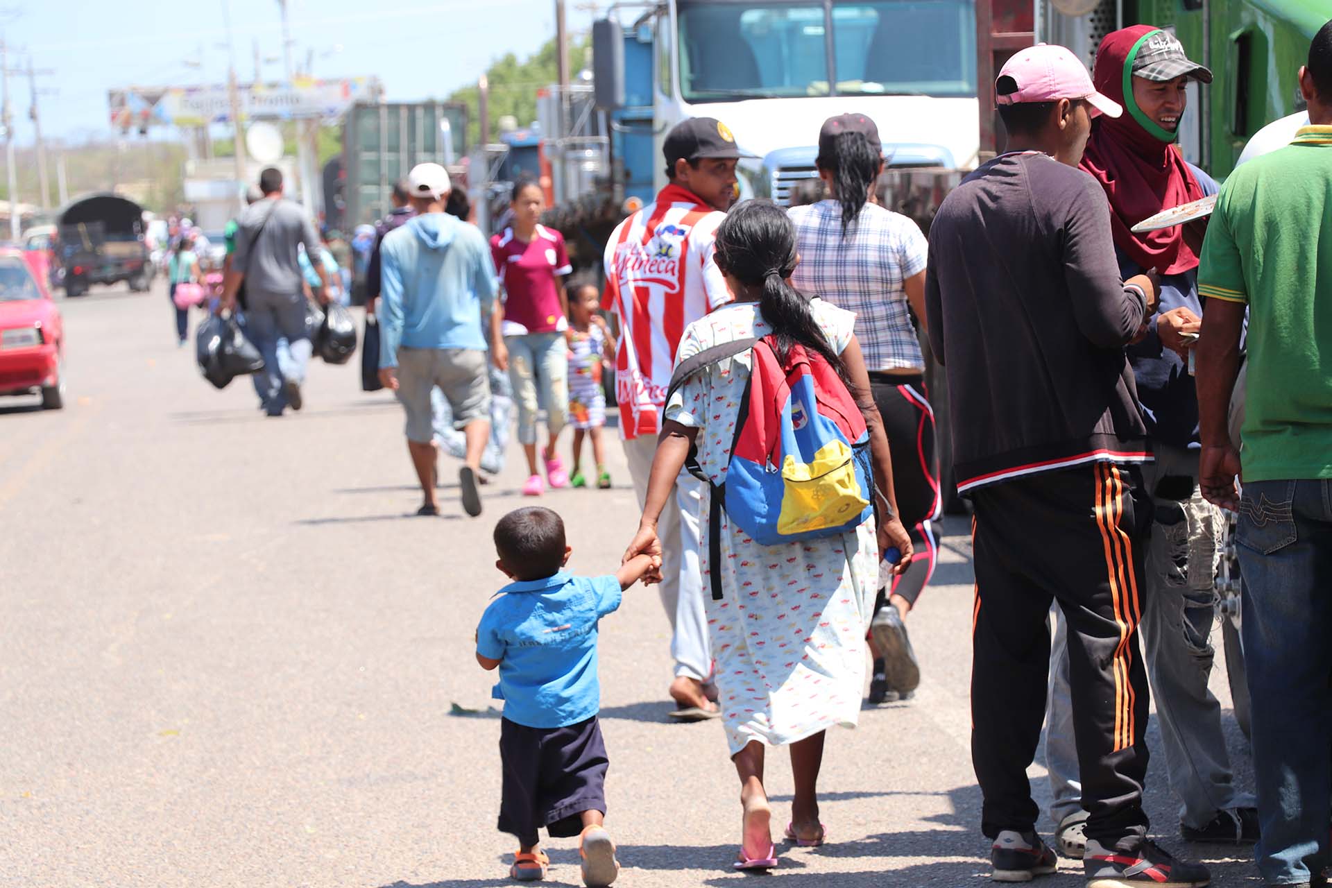 Mange barn og familier må flykte fra Venezuela. SOS-barnebyer har i lang tid jobbet i Colombias grenseområder for å beskytte barn på flukt. Foto: SOS-barnebyer Colombia