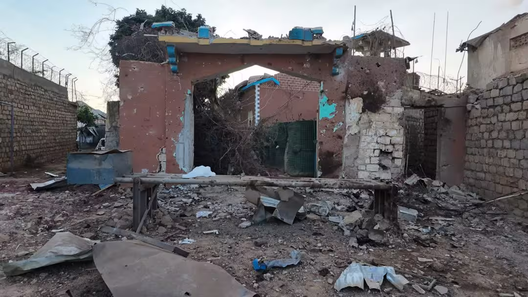 Skader på sykehuset i Baidoa i Somalia etter eksplosjonen