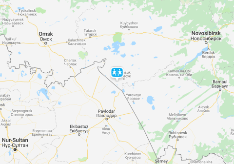 Kart SOS-barnebyer Lugansk, Ukraina.