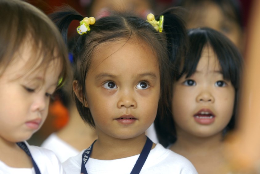 Jenter i SOS-barnebyen i Cebu. Foto: K. Snozzi