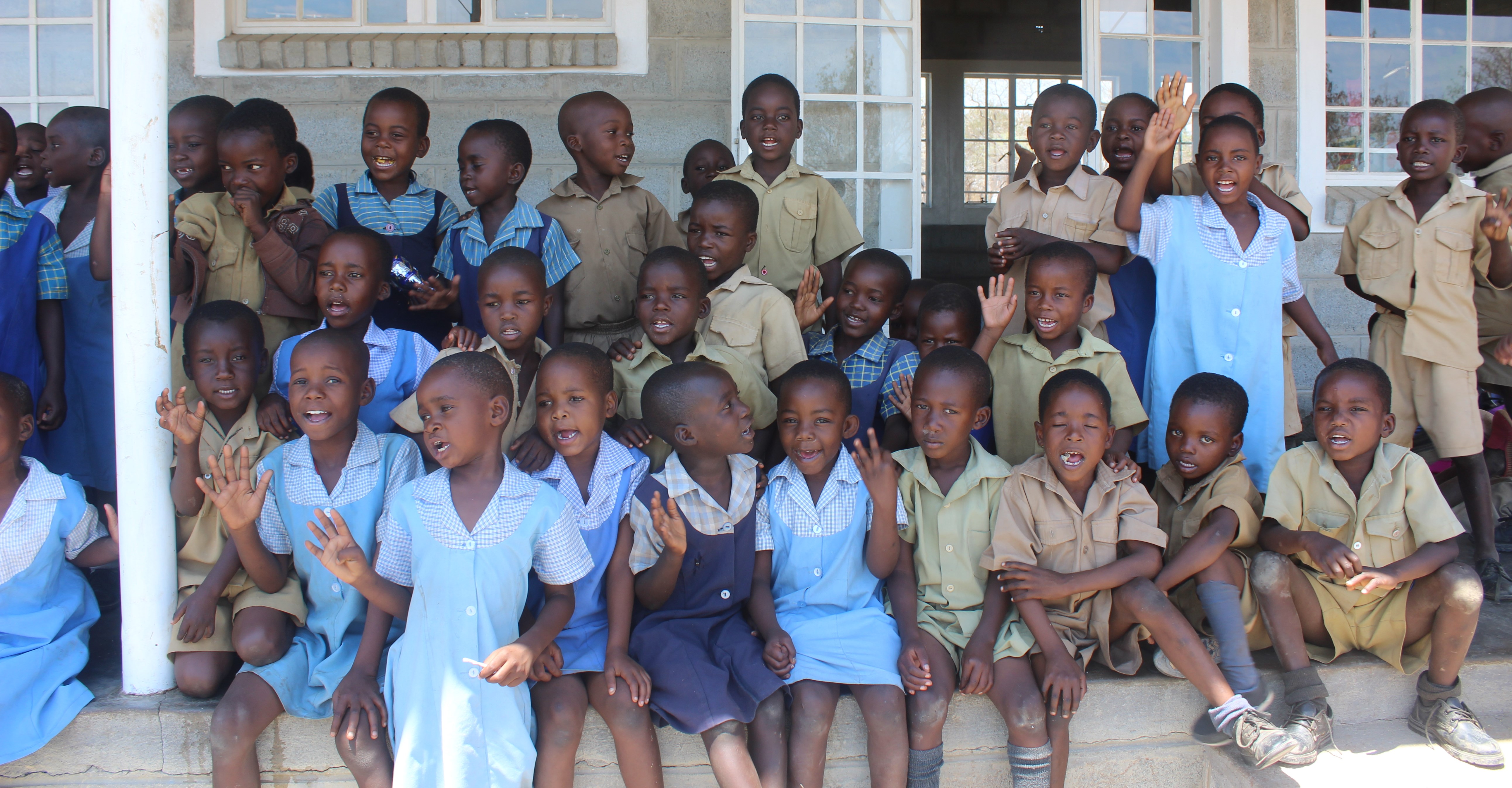 Barn i barnehagen i Maizeland, Zimbabwe. 