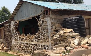 Hus med ødelagte vegger. Illustrasjonsfoto fra 2018: Deepa Woli