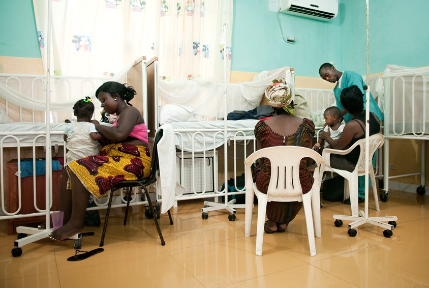 Innlagte pasienter ved klinikken. Foto: Christian Lesske