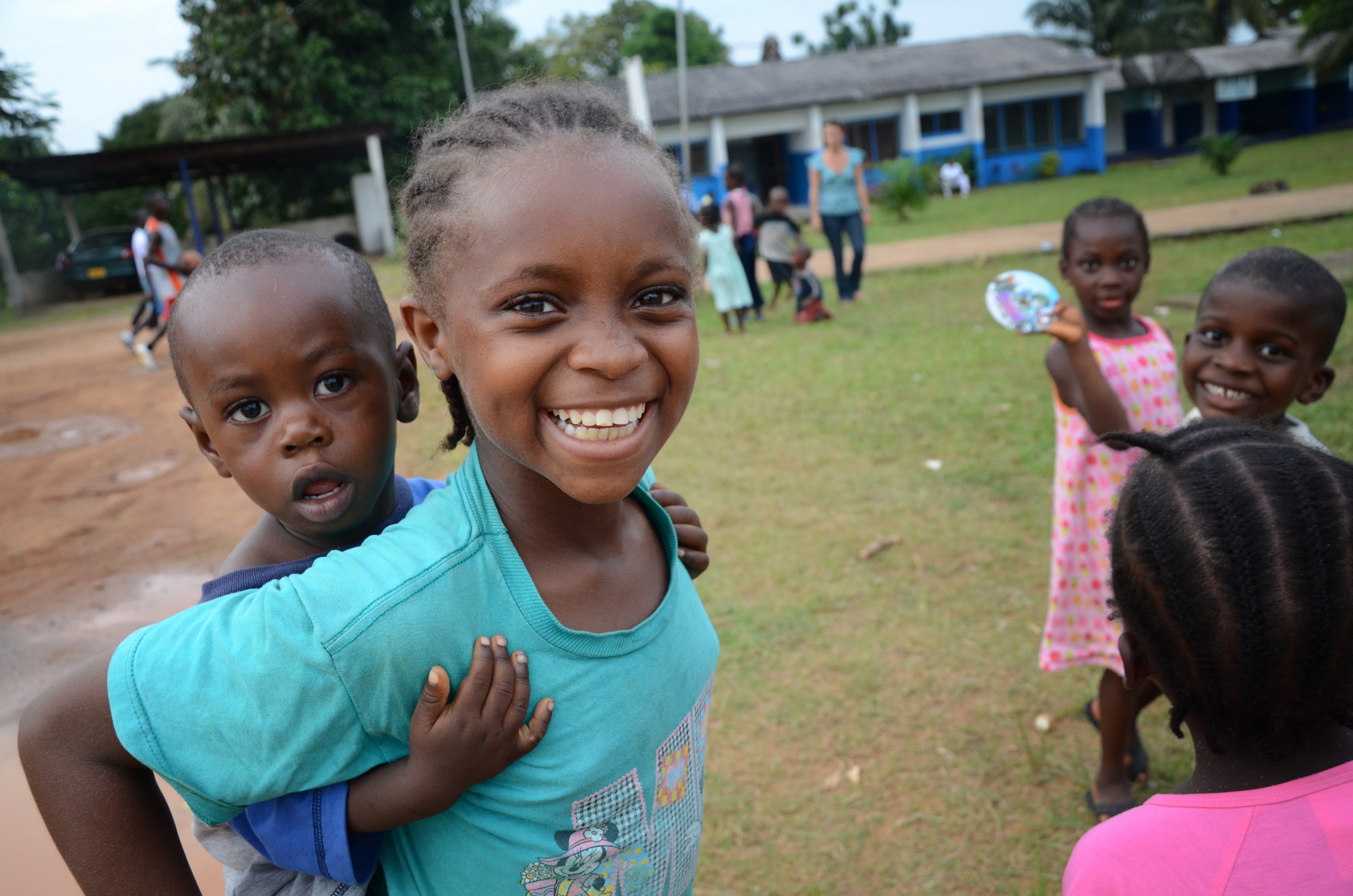 Barn i barnebyen i Monrovia. Foto: Claire Ladavicius