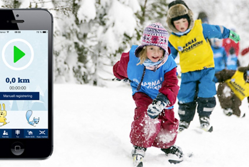 Gjennom prosjektet 'Barn setter spor' har OBOS bidratt til å utvikle en digital versjon av Skiforeningens tradisjonelle distansekort.