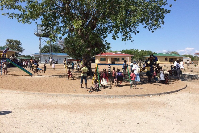 Lekeplassen i barnebyen i Ngabu.