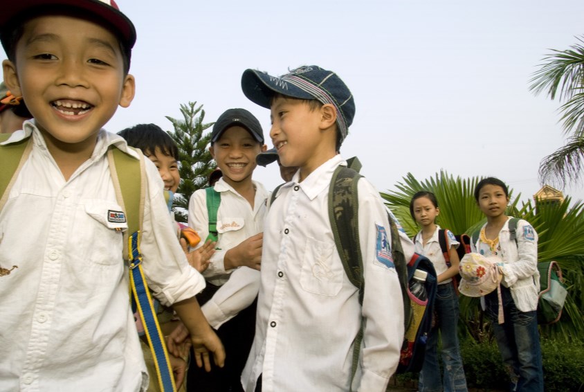 Skolebarn i Vietnam. Foto: Benno Neeleman