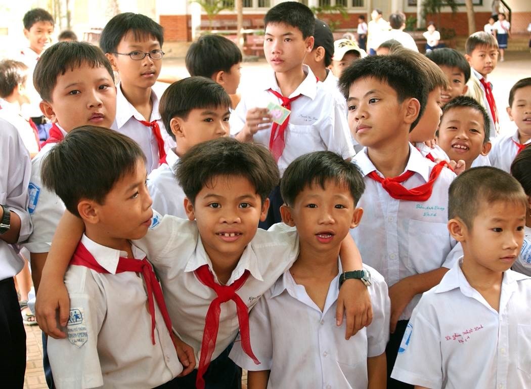 Schoolboys at the SOS Hermann Gmeiner School in Vietnam. Photo: SOS Children's Villages