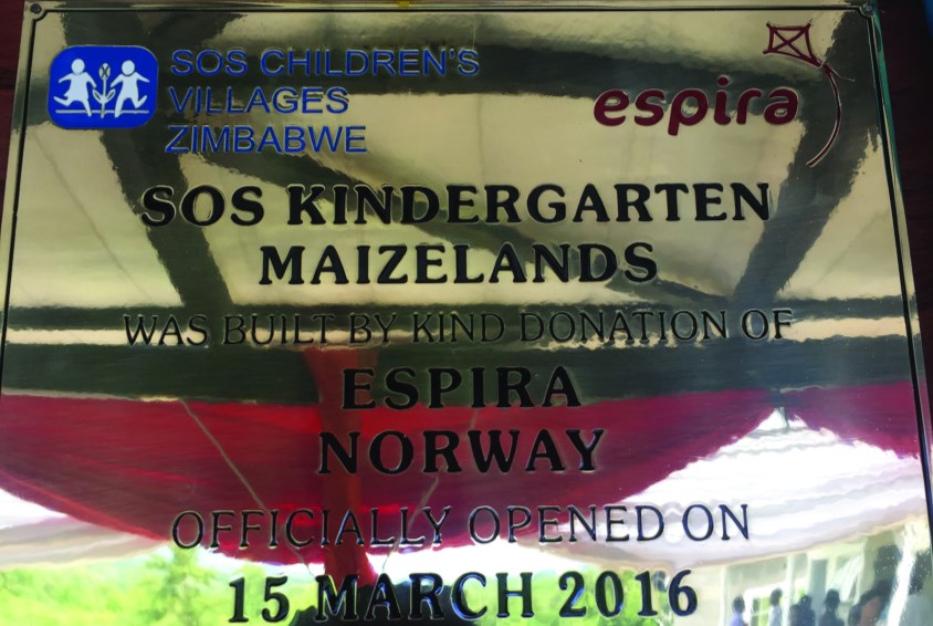 Espira har finansiert byggingen av den nye SOS-barnehagen.