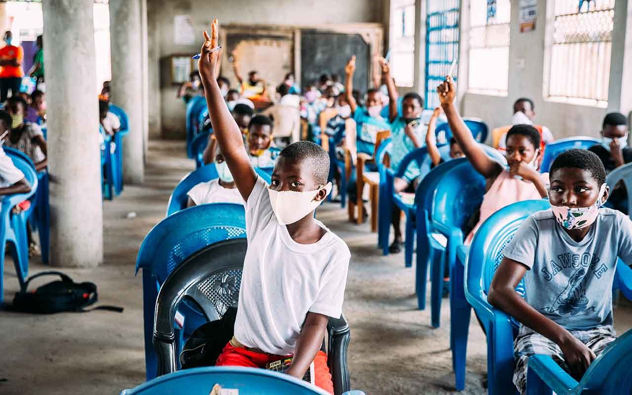 En skoleklasse i Ghana. Foto: Alea Horst