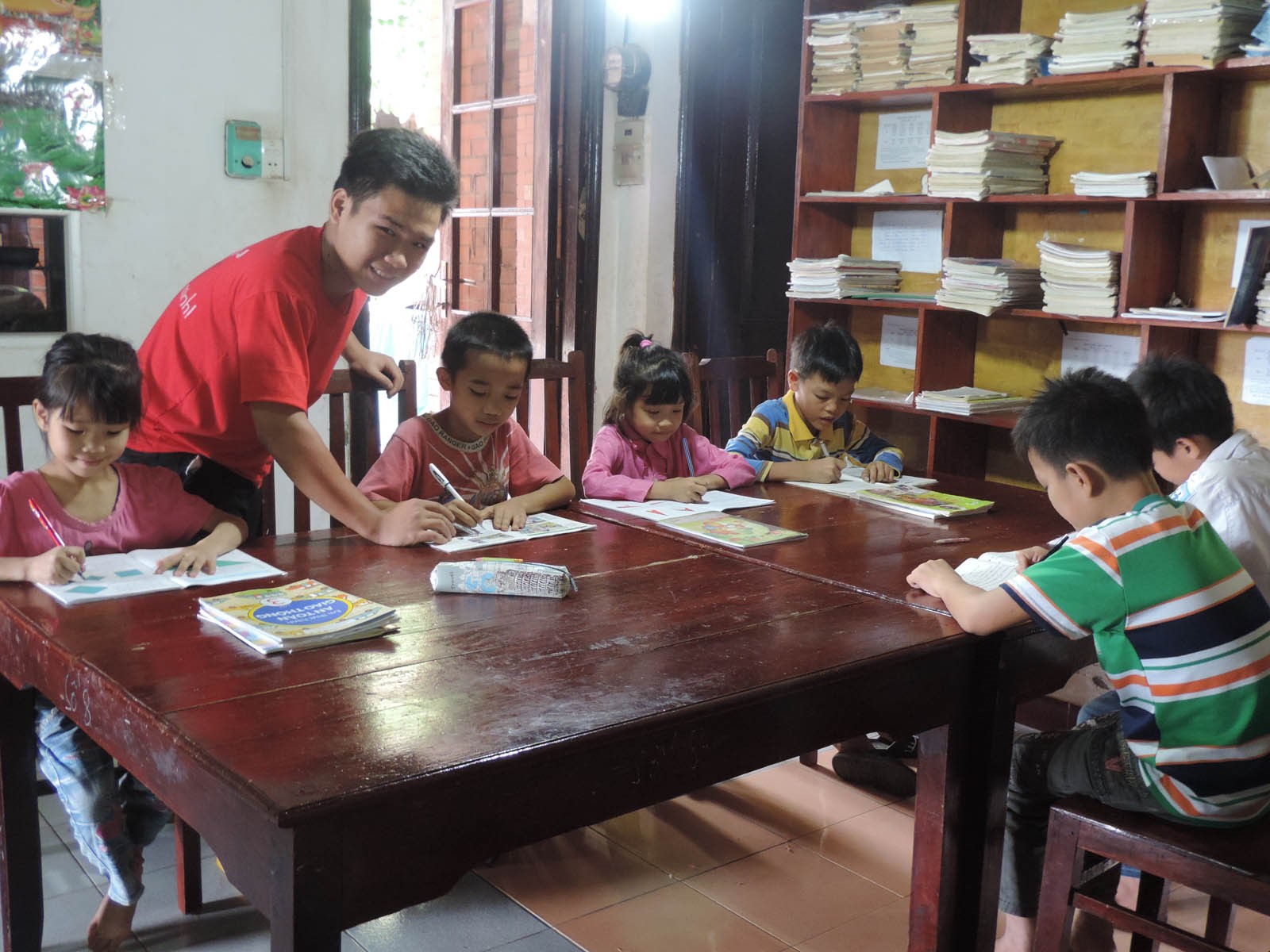 Homework at the SOS Children's Village in Viet Tri.