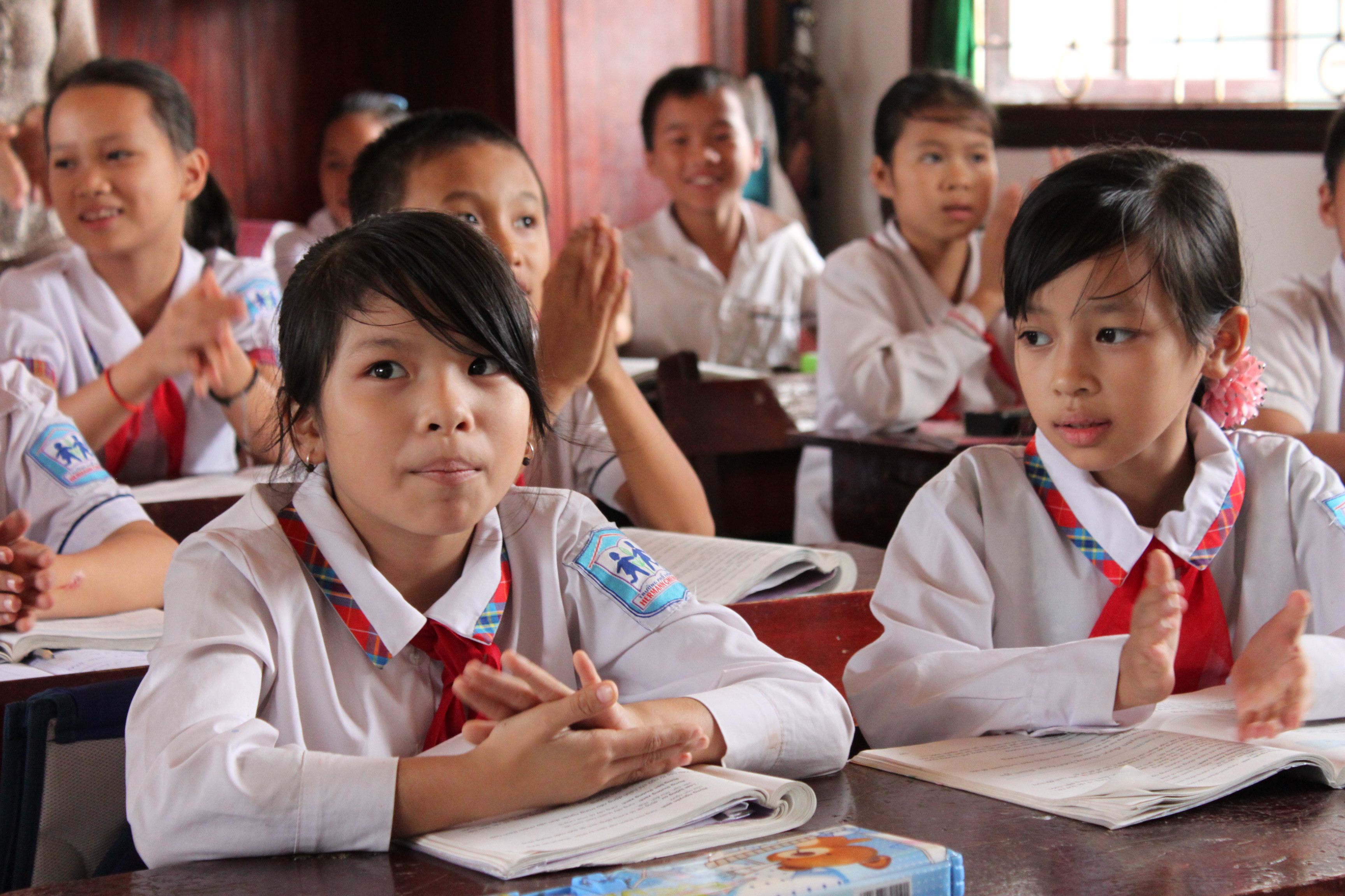 Barn på SOS-skolen i Viet Tri.